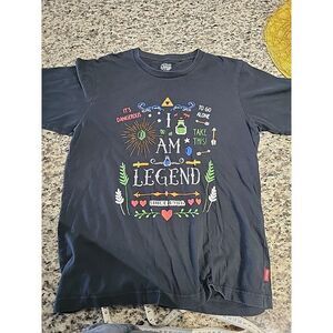 UTGP Nintendo - I Am Legend Black T Shirt Size M Embroidered Geek Kawaii Gaming‎